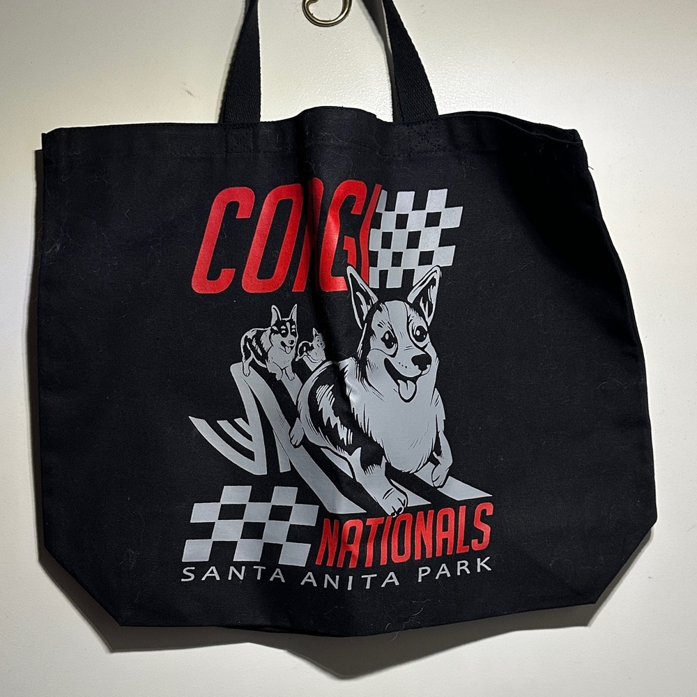 Corgi Nationals Black Tote Bag